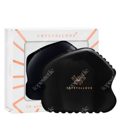 Crystallove Obsidian Contour Gua Sha Płytka do masażu twarzy gua sha z obsydianu 1 szt