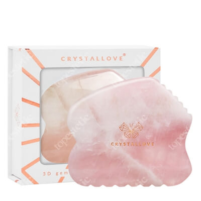 Crystallove Rose Quartz Contour Gua Sha Płytka do masażu twarzy gua sha z kwarcu różowego 1 szt