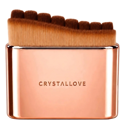 Crystallove V-Shape Contour Face Brush Rose Gold Szczotka do drenażu limfatycznego twarzy, szyi i dekoltu 1 szt