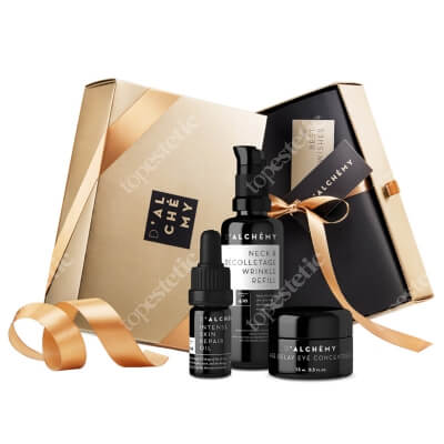 Dalchemy Luxury Skincare Set ZESTAW Wypełniacz zmarszczek do szyi i dekoltu 50 ml + Koncentrat pod oczy 15 ml + Intensywnie regenerujący olejek do twarzy 5 ml