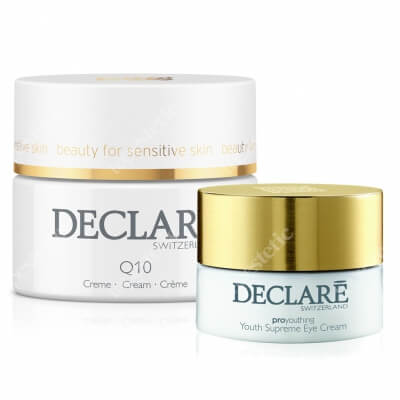 Declare Q10 Age Control Cream + Youth Supreme Eye Cream ZESTAW Q10 Krem napinający skórę, przeciwzmarszczkowy 50 ml + Młodzieńcza doskonałość, Krem odmładzający pod oczy 15 ml