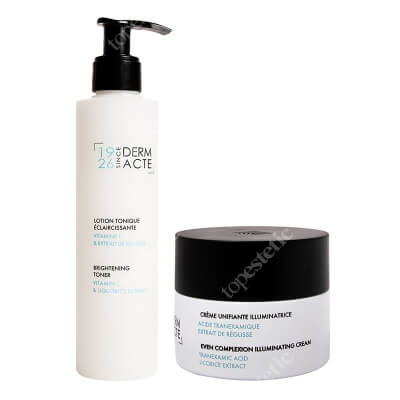 Derm Acte Brightening Skin Set ZESTAW Tonik rozjaśniający skórę z witaminą C 200 ml + Krem redukujący przebarwienia 50 ml