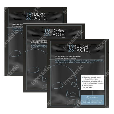 Derm Acte Hydrating Soothing Mask x 3 ZESTAW Kojąca maska z peptydami 10 ml x 3