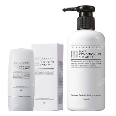 Dermaheal Hair Conditioning Shampoo + Sun Screen SPF50+/PA+++ ZESTAW Szampon do włosów 250 ml + Krem z filtrem 50 ml