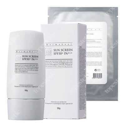 Dermaheal Sun Screen + Super Brightening Mask Pack ZESTAW Krem z filtrem SPF50 PA+++ 50 ml + Maska rozjaśniająca 22 g