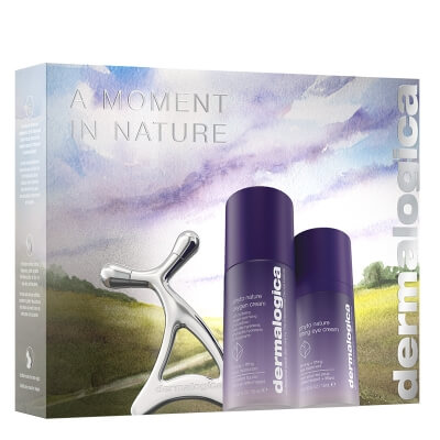 Dermalogica A Moment in Nature ZESTAW Ujędrniająco - liftingujący płynny krem nawilżający 50 ml + Transformujący krem na okolicę oczu 15 ml + Roller do twarzy 1 szt