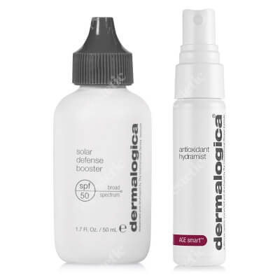 Dermalogica Antioxydant Hydramist + Solar Defense Booster SPF 50 ZESTAW Antyoksydacyjna mgiełka nawilżająca 30 ml + Preparat do ochrony przeciwsłonecznej 50 ml
