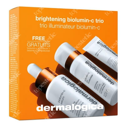Dermalogica BioLumin - C Brightening Trio ZESTAW Rozjaśniające serum 30 ml + Energizujące serum na skórę wokół oczu z witaminą C 6 ml + Rozjaśniający żel nawilżający 15 ml