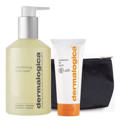 Dermalogica Conditioning Body Wash + Protection 50 Sport SPF 50 ZESTAW Żel do mycia ciała 295 ml + Wodoodporny krem z filtrem SPF 50 156 ml + Kosmetyczka 1 szt