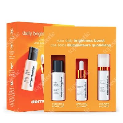 Dermalogica Daily Brightness Boosters Kit ZESTAW Żel nawilżający 15 ml + Serum z witaminą C, 10 ml + Rozświetlający oczyszczający produkt do skóry 30 ml