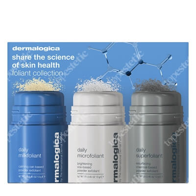 Dermalogica Foliant Collection ZESTAW Enzymatyczny puder ryżowy 13 g + Łagodzący puder złuszczający 13 g + Wysoce aktywny puder złuszczający 13 g