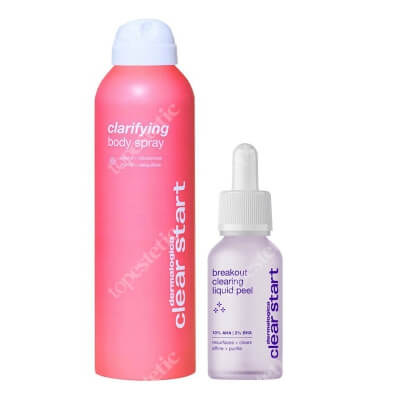 Dermalogica Liquid Peel + Body Spray ZESTAW Peeling złuszczający z AHA (10%) i BHA (2%) 30 ml + Spray do ciała na stany zapalne 177 ml