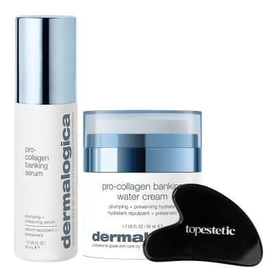 Dermalogica Pro-Collagen Banking Set ZESTAW Serum ujędrniające 30 ml + Nawilżająco-ujędrniający krem-żel pozwalający zachować kolagen 50 ml + Gua sha obsydian 1 szt