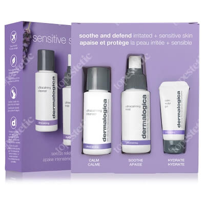 Dermalogica Sensitive Skin Rescue ZESTAW Lekki żel nawilżający 15 ml + Delikatny tonik dla cer bardzo wrażliwych 50 ml + Delikatny żel myjący do twarzy 50 ml