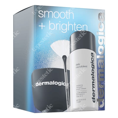 Dermalogica Smooth + Brighten ZESTAW Enzymatyczny puder ryżowy 74 g + Miseczka 1 szt + Pędzelek 1 szt
