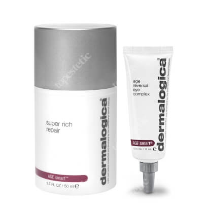 Dermalogica Super Rich Repair + Age Reversal Eye Complex ZESTAW Krem regenerujący z bogatą formułą dla cery bardzo suchej lub zniszczonej 50 g + Krem pod oczy redukujący zmarszczki 15 ml      