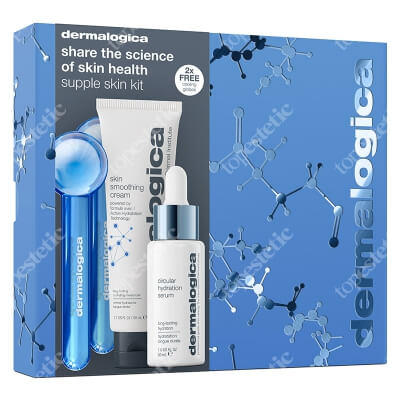 Dermalogica Supple Skin Kit ZESTAW Nawilżające serum 30 ml + Krem odżywczy do skóry normalnej i suchej 50 ml + Zimne kule do masażu 2 szt.