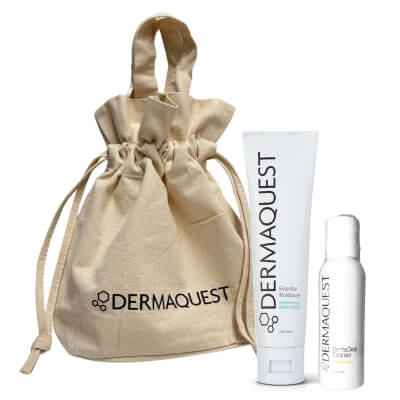 Dermaquest Essential Moisturizer New + DermaClear Cleanser ZESTAW Kojący krem nawilżająco-odżywczy 56,7 g + Antybakteryjno-enzymatyczny żel do mycia skóry z kwasem migdałowym 60 ml