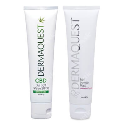 Dermaquest Mini Pumpkin Mask + CBD Blue Light Defense SPF 30 ZESTAW Terapeutyczna maska dyniowa 57 ml + Krem fotoprotekcyjny z ochroną HEV 57 g
