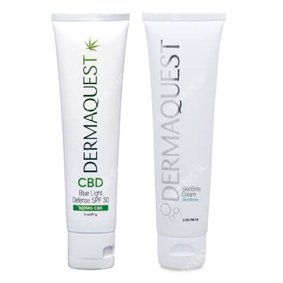 Dermaquest SkinBrite Cream + CBD Blue Light Defense SPF 30 ZESTAW Przeciwstarzeniowy krem rozjaśniająco-wybielający 57 ml + Krem fotoprotekcyjny z ochroną HEV 57 g