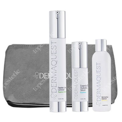 Dermaquest Terapia Botox - Like ZESTAW Korektor zmarszczek 29,6 ml + Serum silnie wygładzające 15 ml + Antybakteryjny żel do mycia skóry 60 ml + Kosmetyczka 1 szt