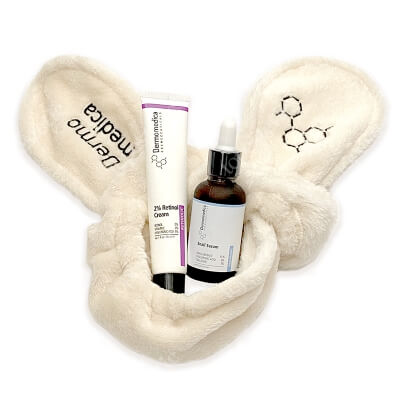 Dermomedica Zestaw Przeciwstarzeniowy ZESTAW Krem z 2% retinolem 30 ml + Serum z ekstraktem ze ślimaka 30 ml + Opaska 1 szt