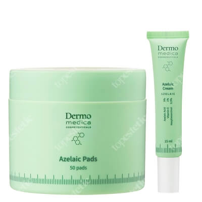 Dermomedica Azelaic Cream New + Azelaic Pads ZESTAW Krem z kwasem azelainowym, witaminą E i heksylorezorcynolem 15 ml + Płatki terapeutyczne z kwasem azelainowym 50 szt.