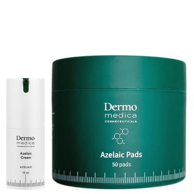 Dermomedica Azelaic Cream New + Azelaic Pads ZESTAW Krem z kwasem azelainowym, witaminą E i heksylorezorcynolem 15 ml + Płatki terapeutyczne z kwasem azelainowym 50 szt.