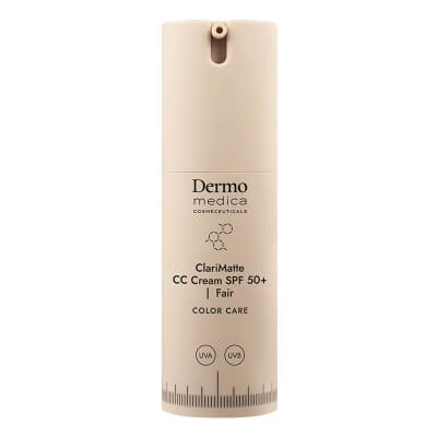 Dermomedica ClariMatte CC Cream SPF 50+ Matujący, koloryzujący krem korygujący z wysoką ochroną UVA/UVB (kolor Fair) 23 ml