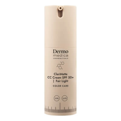 Dermomedica ClariMatte CC Cream SPF 50+ Matujący, koloryzujący krem korygujący z wysoką ochroną UVA/UVB (kolor Fair Light) 23 ml