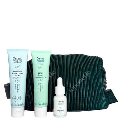 Dermomedica Elite Radiance Christmas Collection ZESTAW Krem z niacynamidem, kwasem traneksamowym 60 ml + Przeciwstarzeniowy krem 60 ml + Serum na dzień i na noc 15 ml
