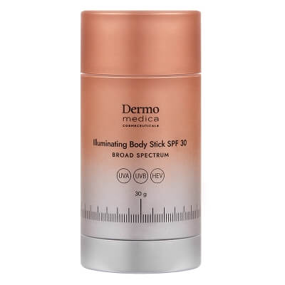 Dermomedica Illuminating Body Stick SPF 30 Sztyft nabłyszczający, fotoprotekcyjny z zaawansowaną ochronę przeciwsłoneczną