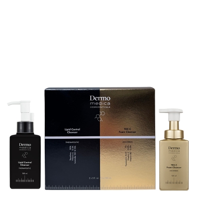 Dermomedica Lipid Control Cleanser + TRX C Foam Cleanser ZESTAW Olejek myjący 150 ml + Pianka rozjaśniająco - łagodząca zaczerwienienia 150 ml