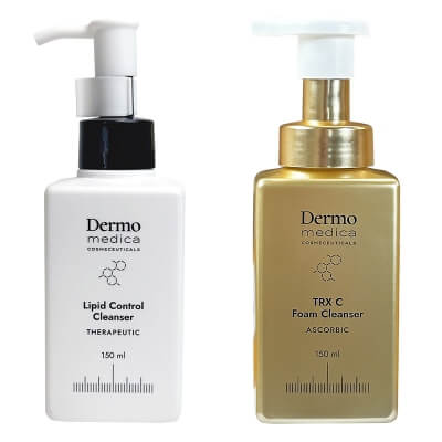 Dermomedica Lipid Control Cleanser + TRX C Foam Cleanser ZESTAW Olejek myjący 150 ml + Pianka rozjaśniająco - łagodząca zaczerwienienia 150 ml