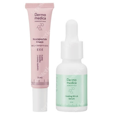 Dermomedica Neuropeptide Cream + Healing B3-LA Serum ZESTAW Krem z neuropeptydami 15 ml + Serum na dzień i na noc 15 ml