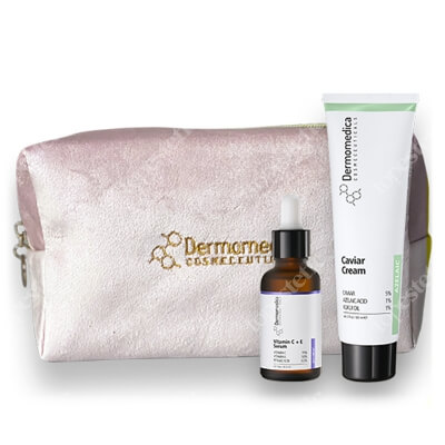 Dermomedica Pielęgnacja Skóry Suchej ZESTAW Aktywne serum z witaminą C i E i kwasem ferulowym 30 ml + Krem z ekstraktem z kawioru 60 ml