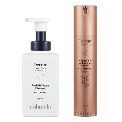 Dermomedica Renew Ritual ZESTAW Luksusowy krem z peptydami miedziowymi, niacynamidem i skwalanem 60 ml + Pianka oczyszczająca 150 ml