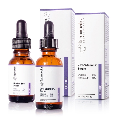 Dermomedica Zestaw 20% Vitamin C Serum + Firming Eye Serum ZESTAW Serum z witaminą C + Antyoksydacyjne serum pod oczy 30 ml, 15 ml