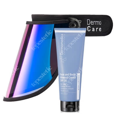 Dermomedica Zestaw Wakacyjny ZESTAW Przyłbica fotoprotekcyjna 1 szt + Krem do twarzy i ciała 227 ml