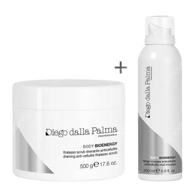 Diego dalla Palma Draining Anti Cellulite Thalasso Scrub + Anticellulite Mud Mousse ZESTAW Antycellulitowy scrub 500 ml + Antycellulitowa pianka błotna 200 ml
