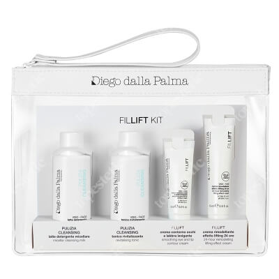 Diego dalla Palma Fillift Travel Size ZESTAW Mleczko micelarne 50 ml + Tonik 50 ml + Krem na okolice oczu i ust 5 ml + Remodelujący krem 15 ml