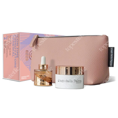 Diego dalla Palma Icon Time Deluxe ZESTAW Krem naprawczy z platyną 50 ml + Złoty eliksir 30 ml + Kosmetyczka