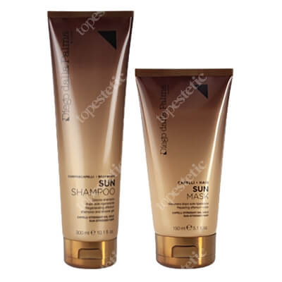 Diego dalla Palma Reparing Aftersun Mask Hair + Regenerating Aftersun Shampoo And Shower Gel ZESTAW Odbudowująca maska do włosów 150 ml + Regenerujący szampon do włosów i żel pod prysznic 300 ml