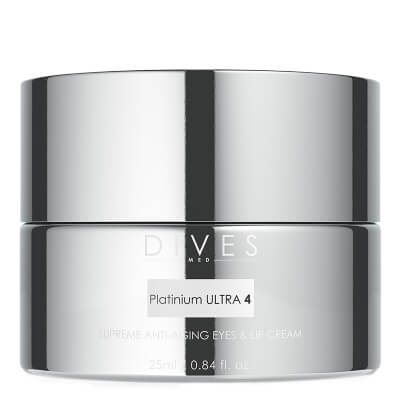 DIVES MED Platinium Ultra 4 Supreme Anti-Aging Eyes and Lip Cream Zaawansowany krem przeciwstarzeniowy z polinukleotydami do pielęgnacji skóry wokół oczu i ust 25 ml