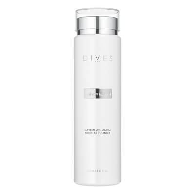 DIVES MED Platinium Ultra 4 Supreme Anti-Aging Micellar Cleanser Odmładzający płyn micelarny z polinukleotydami, kwasem hialuronowym, kwasem bursztynowym i kolagenem 250 ml