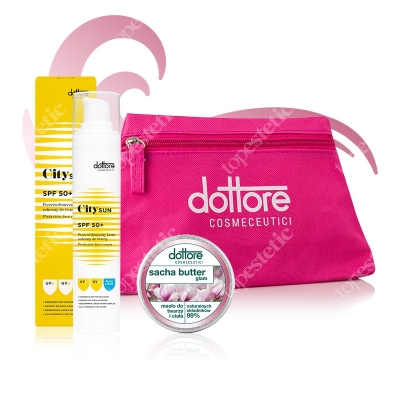 Dottore City Sun SPF50+ + Sacha Butter Glam ZESTAW Krem przeciwsłoneczny SPF50+ 50 ml + Masło do twarzy i ciała 50 ml
