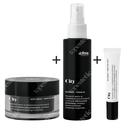 Dottore Kuracja Ochronna City Na Noc ZESTAW Krem na noc 50 ml + Esencja do twarzy 100 ml + Krem pod oczy 15 ml