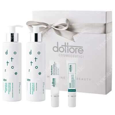 Dottore Kuracja Oczyszczająca 2021 ZESTAW Płyn micelarny 200 ml + Żel do mycia twarzy 200 ml + Hydratore krem 5 % 15 ml + Novo krem 8% 15 ml