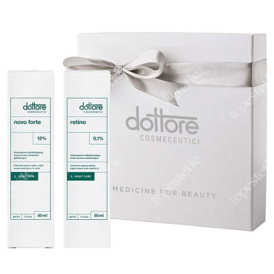 Dottore Kuracja Rewitalizująca Wersja Prezentowa ZESTAW Odmładzający krem na noc z 12 % kwasem glikolowym 30 ml + Odbudowujący krem na noc z witaminą A 50 ml
