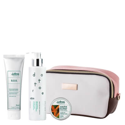 Dottore Regeneracja - Wersja Prezentowa ZESTAW Masło do twarzy i ciała 50 ml + Płyn micelarny dla skóry wrażliwej 200 ml + Krem przyspieszający regenerację naskórka 75 ml